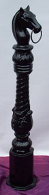 wrought aluminum hitching post for horses