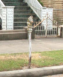 cast iron Horsehead statue