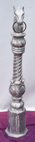 cast aluminum horse hitching post